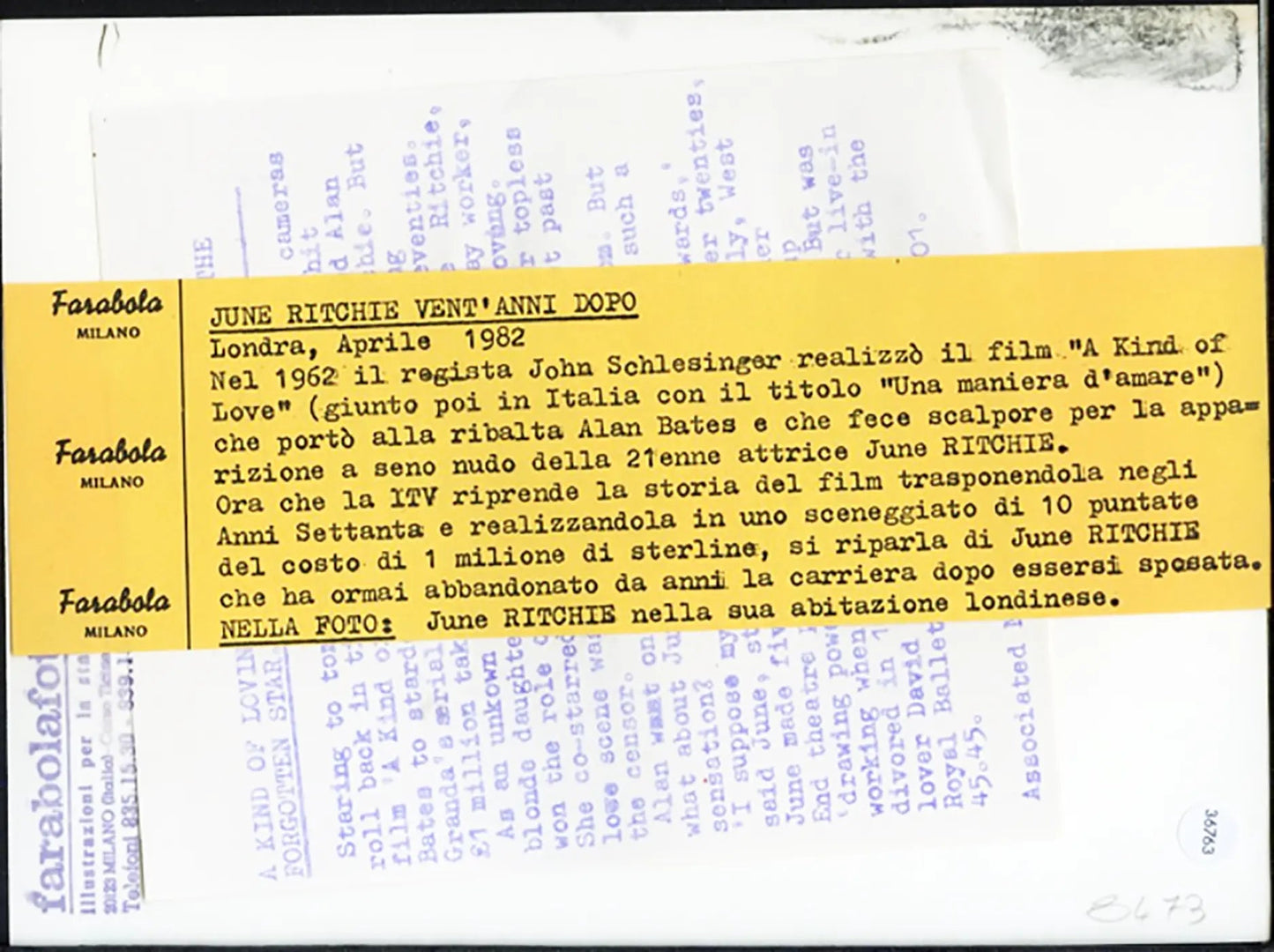 June Ritchie Londra 1982 Ft 36763 - Stampa 20x15 cm - Farabola Stampa ai sali d'argento