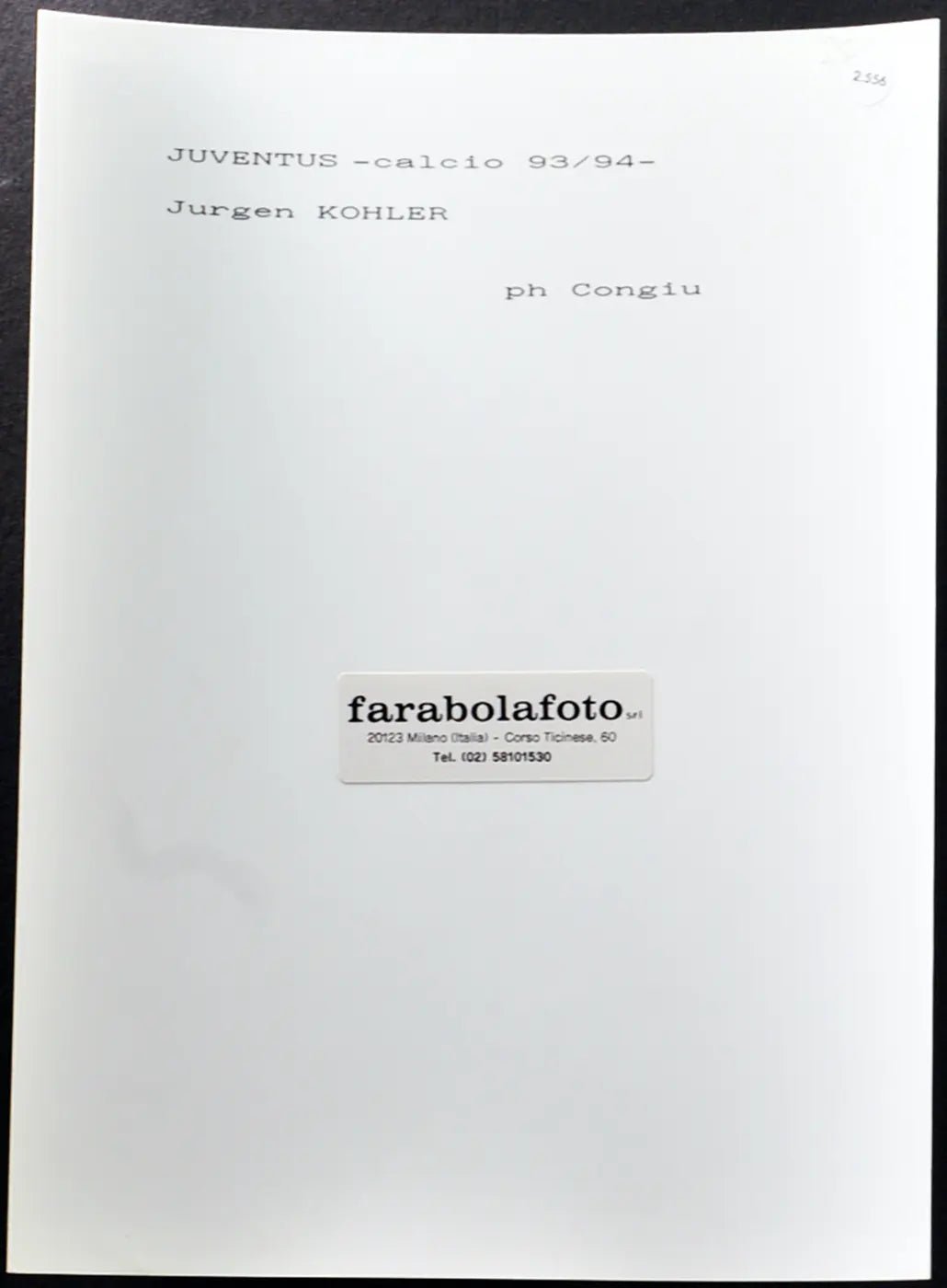 Jurgen Kohler Juventus 1994 Ft 2556 - Stampa 24x18 cm - Farabola Stampa ai sali d'argento