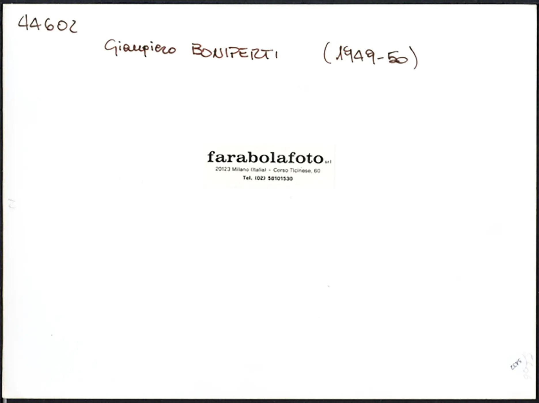 Juventus Boniperti serie A 1949 - 1950 Ft 5432 - Stampa 24x18 cm - Farabola Stampa ai sali d'argento (anni 90)
