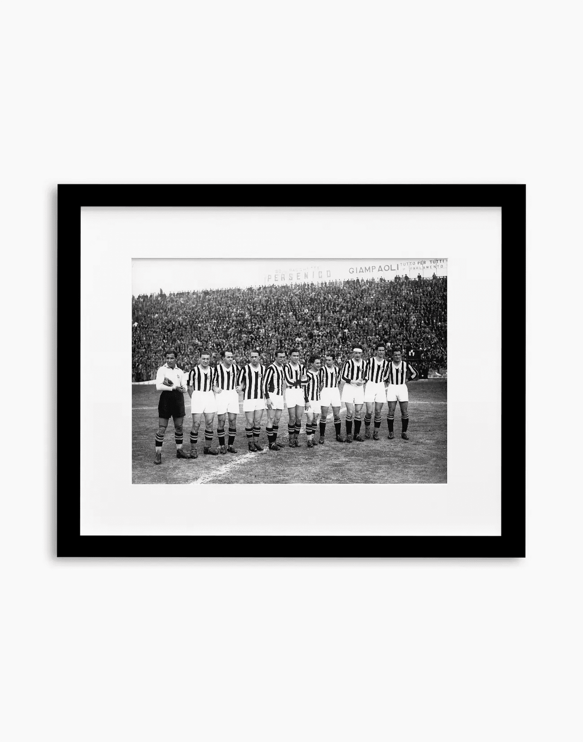 Juventus, Formazione, 1933 — stampa fine art con cornice nera