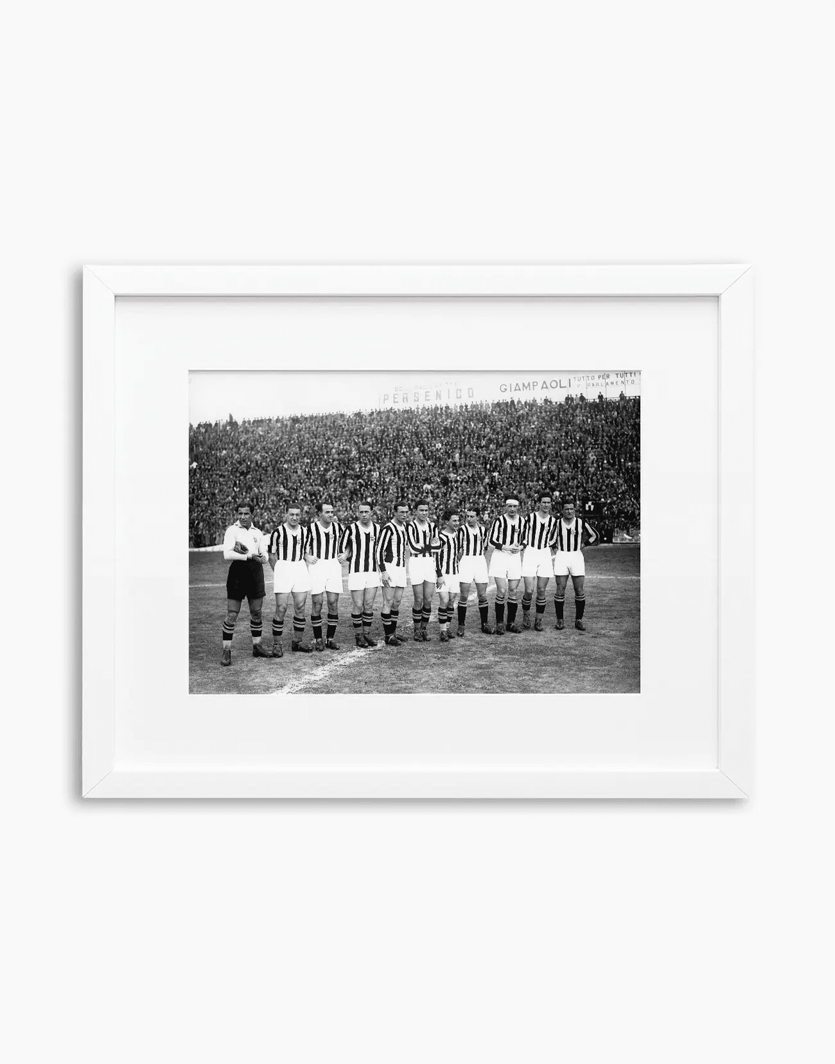 Juventus, Formazione, 1933 — stampa fine art con cornice bianca