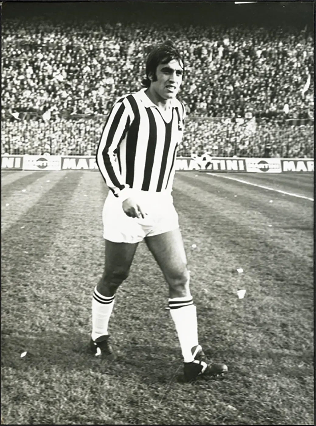 Juventus Pietro Anastasi anni 70 Ft 5450 - Stampa 24x18 cm - Farabola Stampa ai sali d'argento