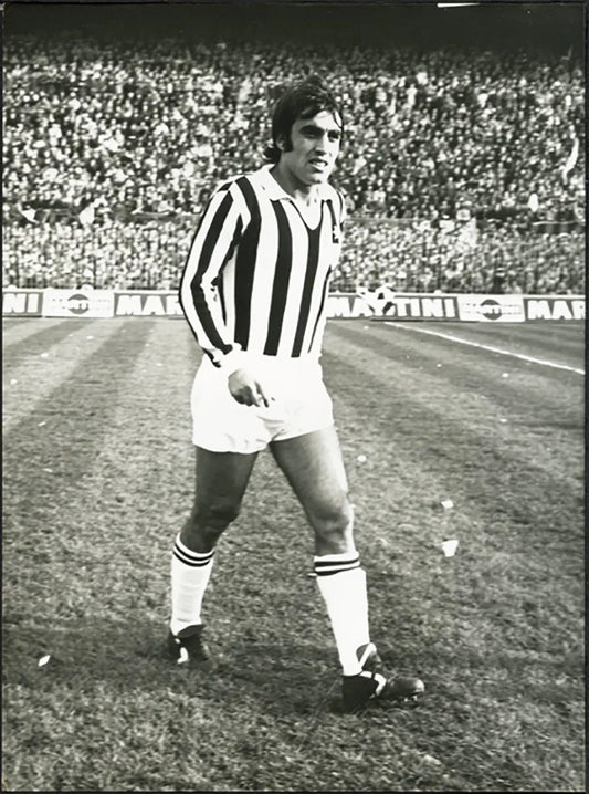 Juventus Pietro Anastasi anni 70 Ft 5450 - Stampa 24x18 cm - Farabola Stampa ai sali d'argento