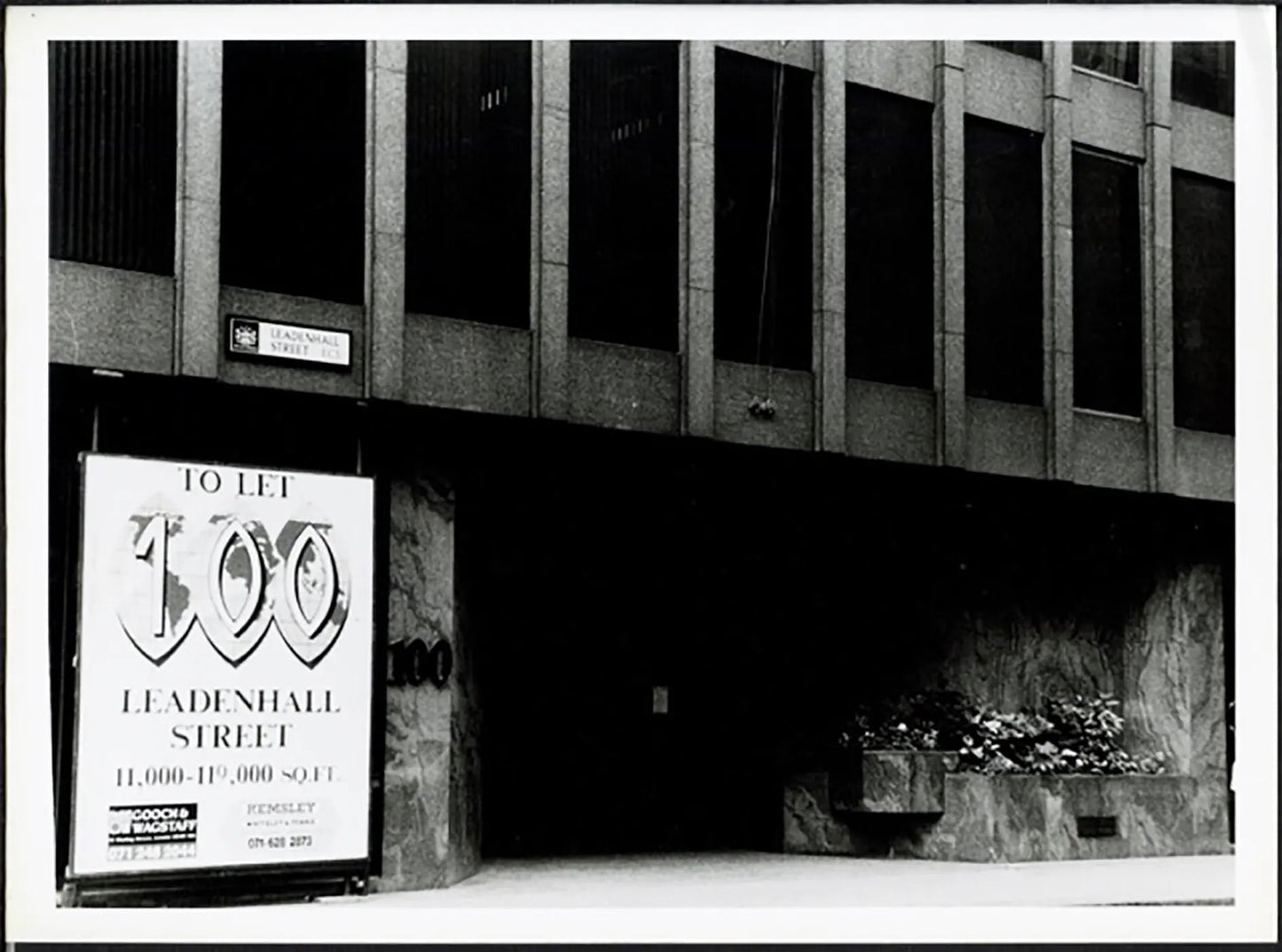 La BCCI in Leadenhall Street Londra anni 90 Ft 38054 - Stampa 24x18 cm - Farabola Stampa ai sali d'argento