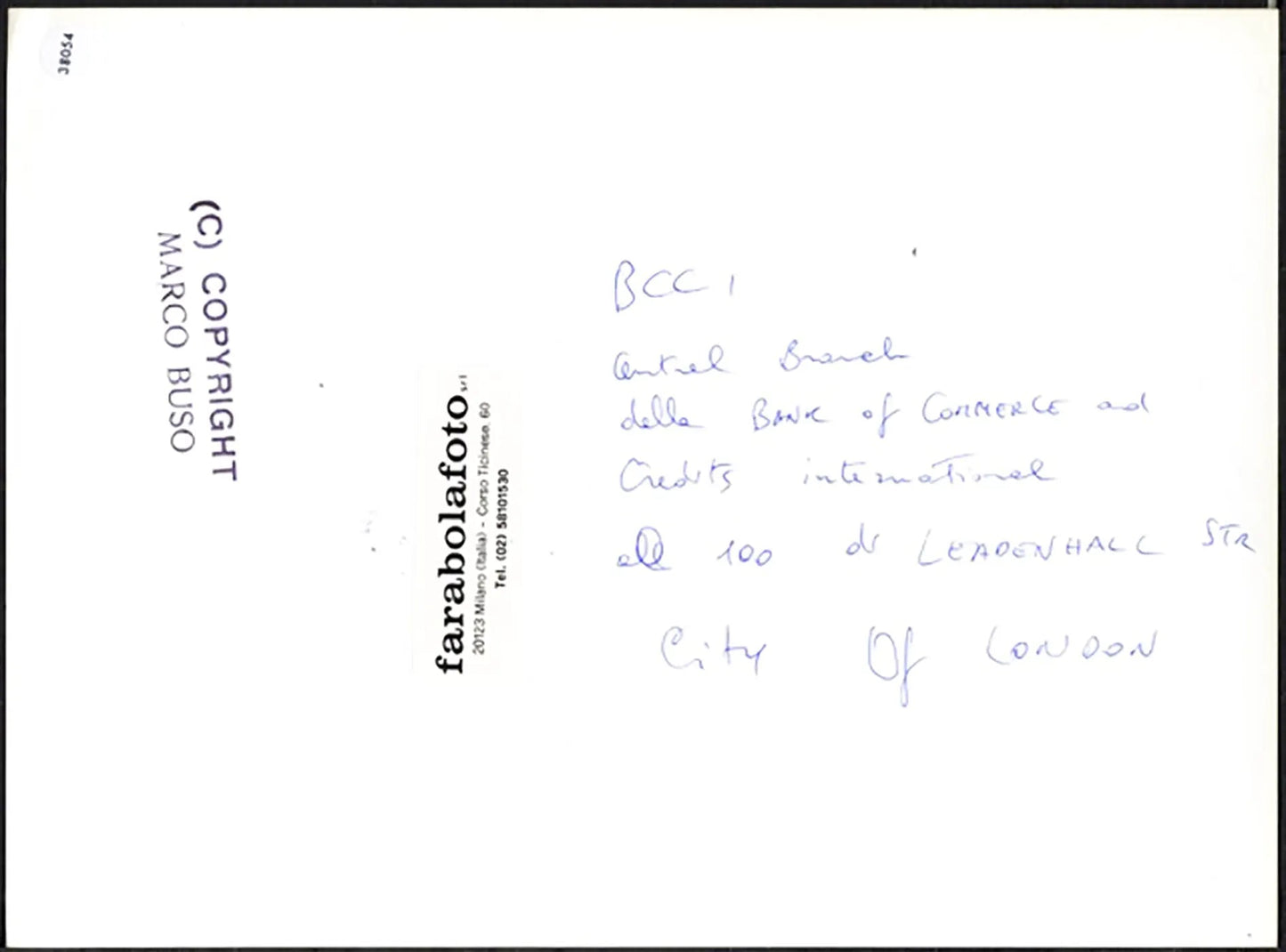 La BCCI in Leadenhall Street Londra anni 90 Ft 38054 - Stampa 24x18 cm - Farabola Stampa ai sali d'argento