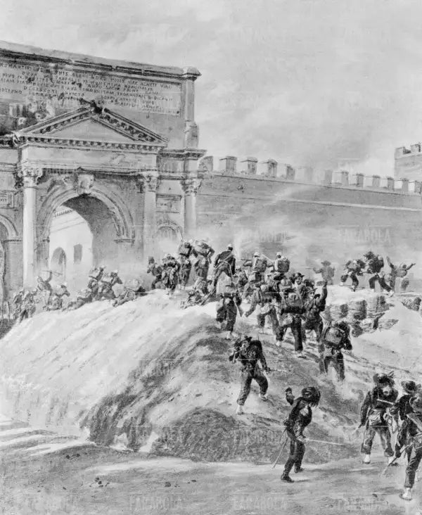 La breccia di Porta Pia, Roma, 1870 - Farabola Immagine digitale