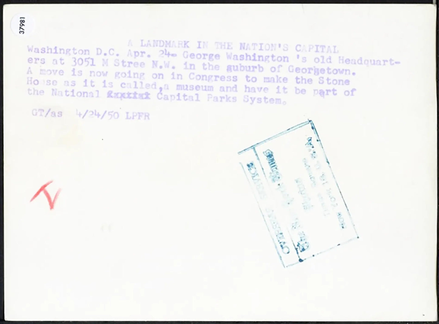 La casa di George Washington 1950 Ft 37981 - Stampa 18x13 cm - Farabola Stampa ai sali d'argento