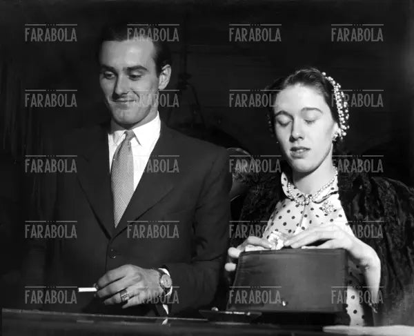 La contessa Besabradoff e il fratello di Nicola Romanoff, 1952 - Farabola Immagine digitale