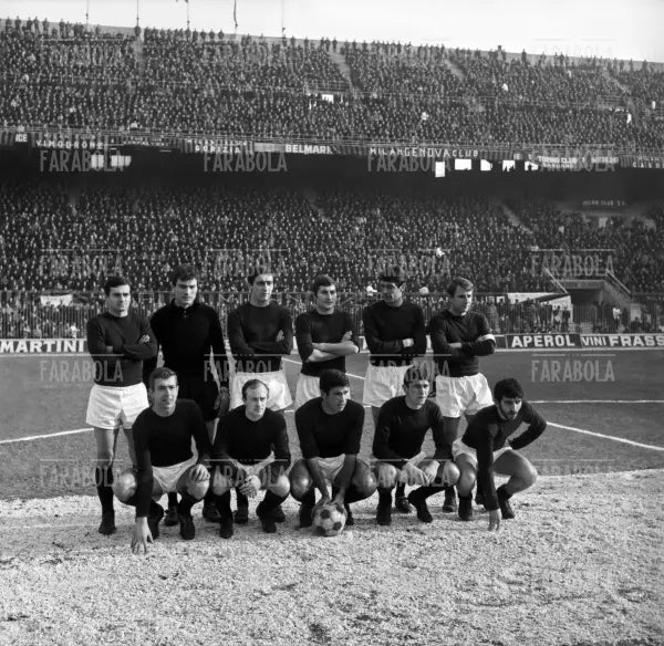 La formazione del Torino, Milan - Torino, 1967 - Farabola Immagine digitale