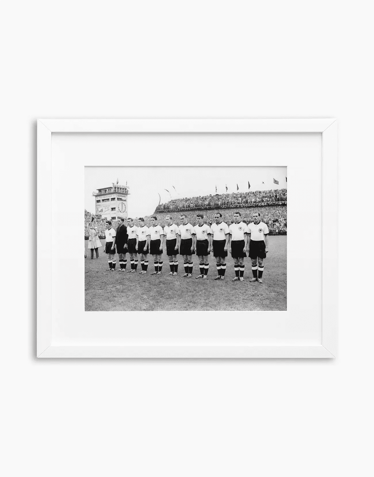 La Germania del Miracolo di Berna, Mondiali 1954 — stampa fine art con cornice bianca