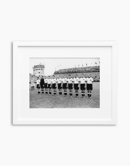 La Germania del Miracolo di Berna, Mondiali 1954 — stampa fine art con cornice bianca