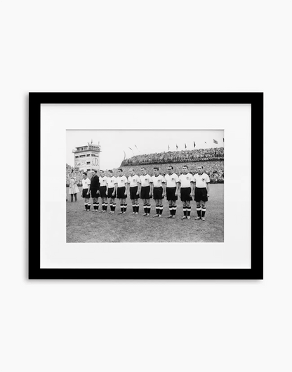 La Germania del Miracolo di Berna, Mondiali 1954 — stampa fine art con cornice nera