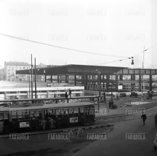La Stazione di Porta Garibaldi, Milano, 1961 - Farabola Immagine digitale