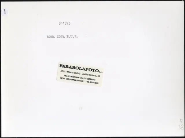 La zona dell'Eur a Roma anni 60 Ft 4436 - Stampa 24x18 cm - Farabola Stampa ai sali d'argento (anni 90)