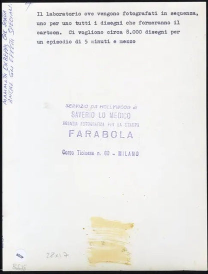 Laboratorio per cartoni animati anni 60 Ft 4028 - Stampa 21x17 cm - Farabola Stampa ai sali d'argento