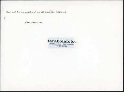 Lacchiarella Cartello segnaletico anni 90 Ft 3153 - Stampa 24x18 cm - Farabola Stampa ai sali d'argento