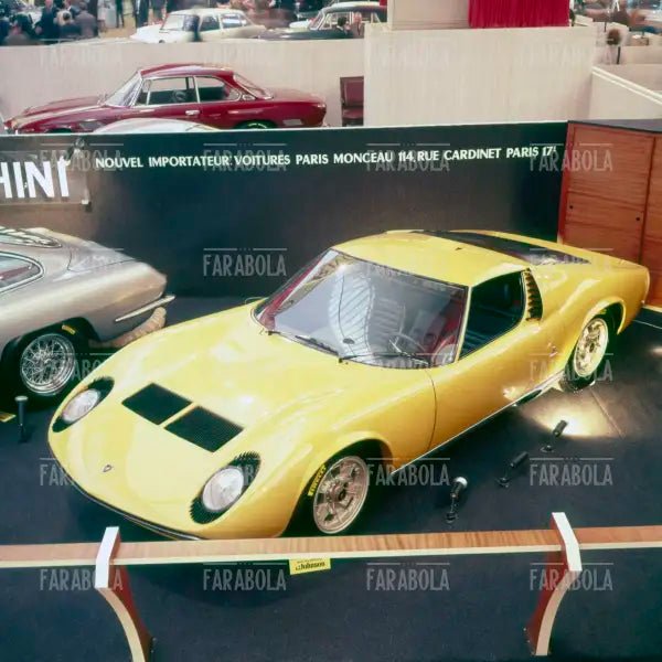 Lamborghini Miura, Salone dell'Auto di Parigi, 1966 - Farabola Immagine digitale