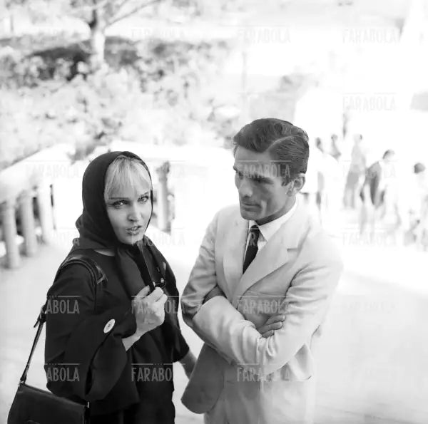 Laura Betti e Pier Paolo Pasolini, Festival di Venezia, 1961 - Farabola Immagine digitale