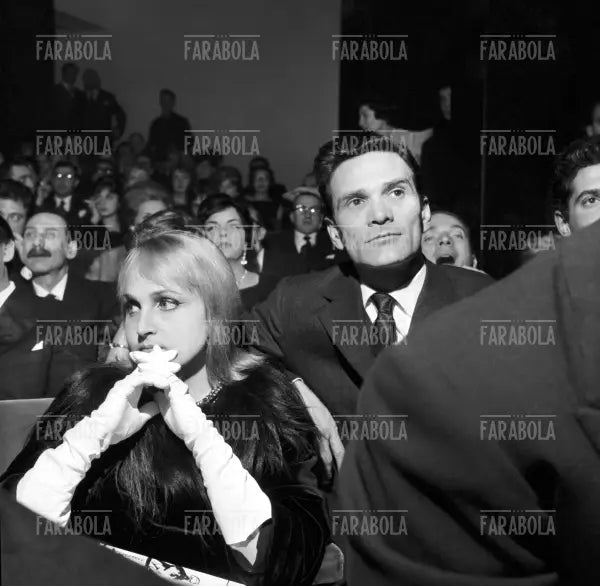Laura Betti e Pier Paolo Pasolini, Nastri d'Argento, 1960 - Farabola Immagine digitale