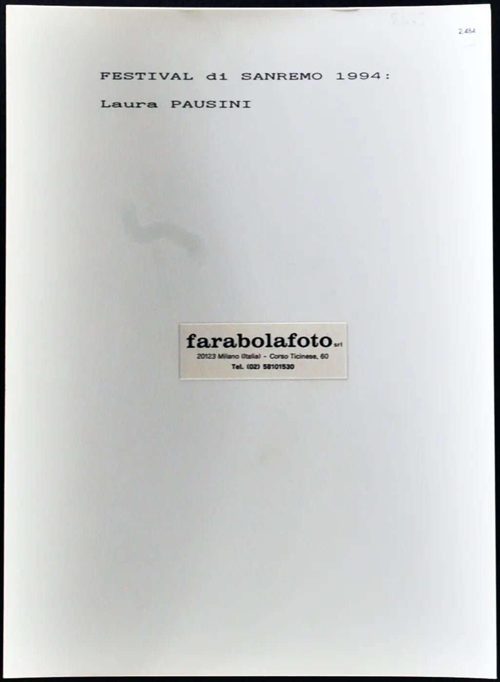 Laura Pausini Festival di Sanremo 1994 Ft 2484 - Stampa 24x18 cm - Farabola Stampa ai sali d'argento