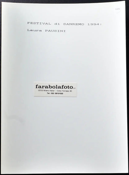 Laura Pausini Festival di Sanremo 1994 Ft 2492 - Stampa 24x18 cm - Farabola Stampa ai sali d'argento