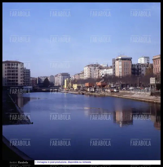 Lavori alla Darsena di Porta Ticinese, Milano, anni 50 - Farabola Immagine digitale