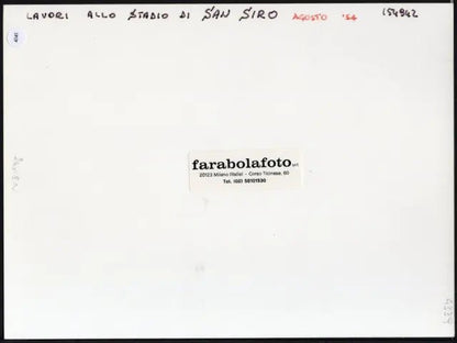 Lavori allo stadio di S. Siro Milano 1954 Ft 4141 - Stampa 24x18 cm - Farabola Stampa ai sali d'argento (anni 90)