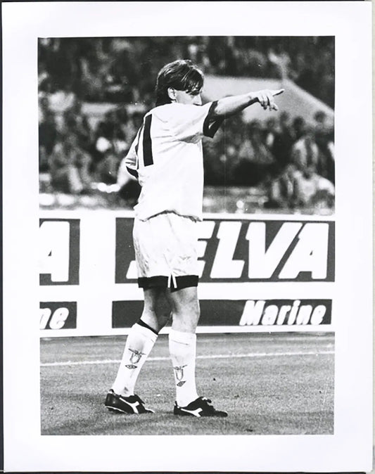 Lazio Beppe Signori stagione 1993 - 1994 Ft 5523 - Stampa 24x30 cm - Farabola Stampa ai sali d'argento