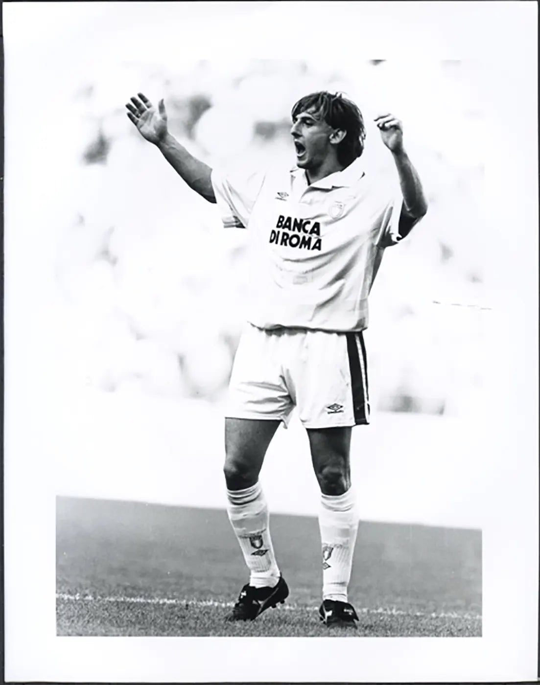 Lazio Beppe Signori stagione 1993 - 1994 Ft 5526 - Stampa 24x30 cm - Farabola Stampa ai sali d'argento