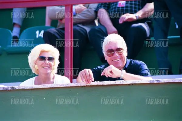 Lea Pericoli e Nicola Pietrangeli allla Federation Cup, Ancona, 1999 - Farabola Immagine digitale