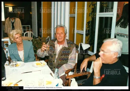 Lea Pericoli, Ottavio Missoni e Giorgio Armani, 1994 - Farabola Immagine digitale
