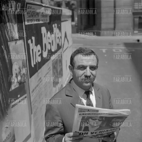 Leo Wachter, impresario, Concerto dei Beatles, Milano, 1965 - Farabola Immagine digitale