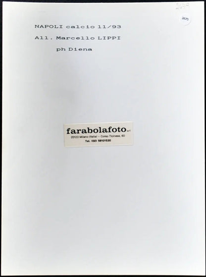 Lippi Napoli 1993-1994 Ft 2670 - Stampa 24x18 cm - Farabola Stampa ai sali d'argento