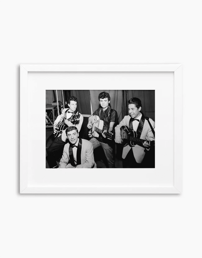 Little Tony and his brothers, 1960 — stampa fine art con cornice bianca