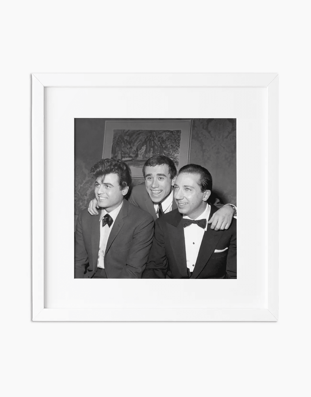 Little Tony e Mike Bongiorno, Sanremo 1964 — stampa fine art con cornice bianca
