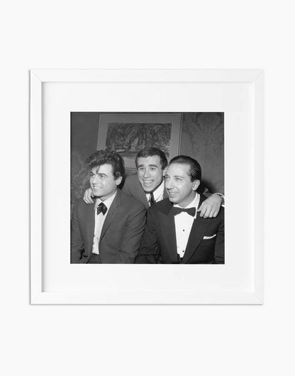 Little Tony e Mike Bongiorno, Sanremo 1964 — stampa fine art con cornice bianca