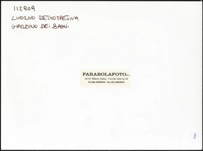 Livorno Giardino dei Bagni retrospettiva Ft 36171 - Stampa 24x18 cm - Farabola Stampa ai sali d'argento (anni 90)