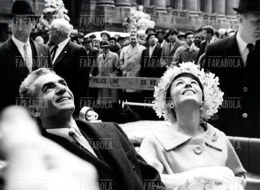 Lo scià di Persia Mohammad Reza Pahlavi e sua moglie, New York, 1962 - Farabola Immagine digitale