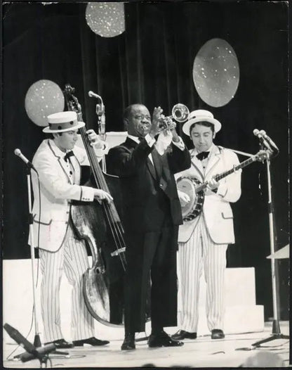 Louis Armstrong Festival di Sanremo 1968 Ft 35724 - Stampa 21x27 cm - Farabola Stampa ai sali d'argento