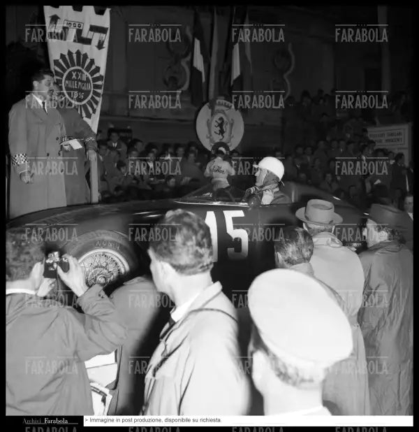Louis Chiron su OSCA S750, Mille Miglia, 1956 - Farabola Immagine digitale