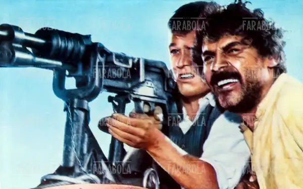 Lous Castel e Gian Maria Volonté in una scena del film Quien sabe?, 1987 - Farabola Immagine digitale