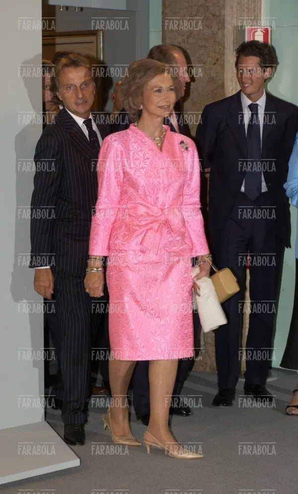 Luca Cordero di Montezemolo con re Juan Carlos e la regina Sofia, Festival di Venezia, 2004 - Farabola Immagine digitale