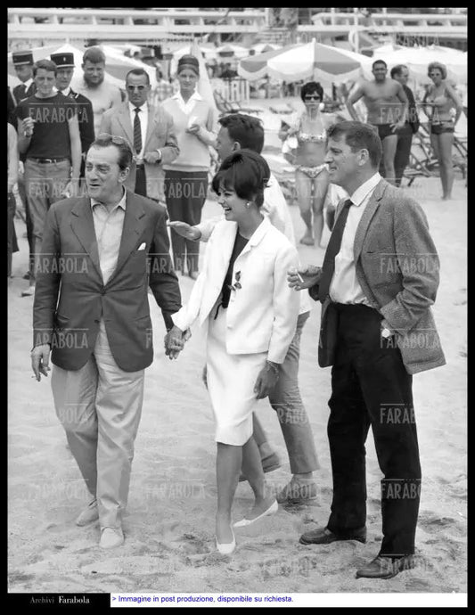 Luchino Visconti, Claudia Cardinale e Burt Lancaster, Festival di Cannes, 1963 - Farabola Immagine digitale