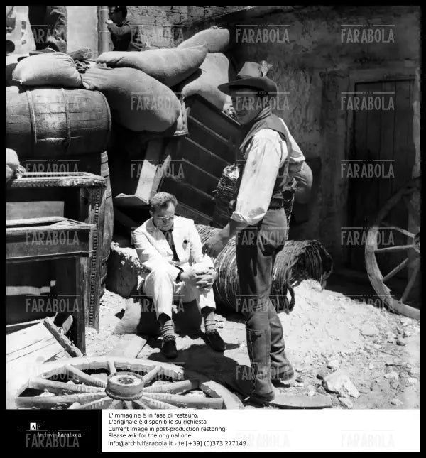 Luchino Visconti e Alain Delon sul set del film Il Gattopardo, Palermo, 1962 - Farabola Immagine digitale