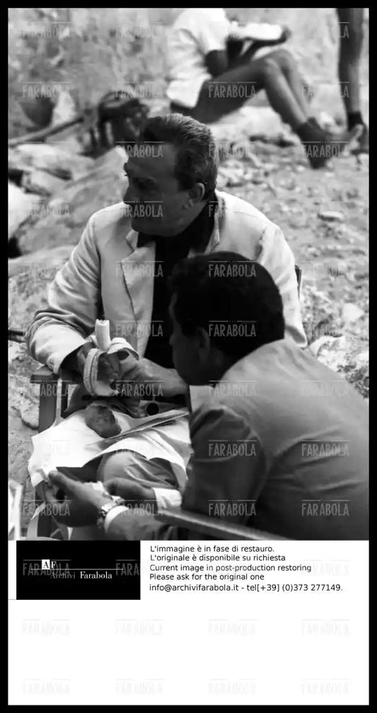 Luchino Visconti sul set del film Il Gattopardo, Palermo, 1962 - Farabola Immagine digitale
