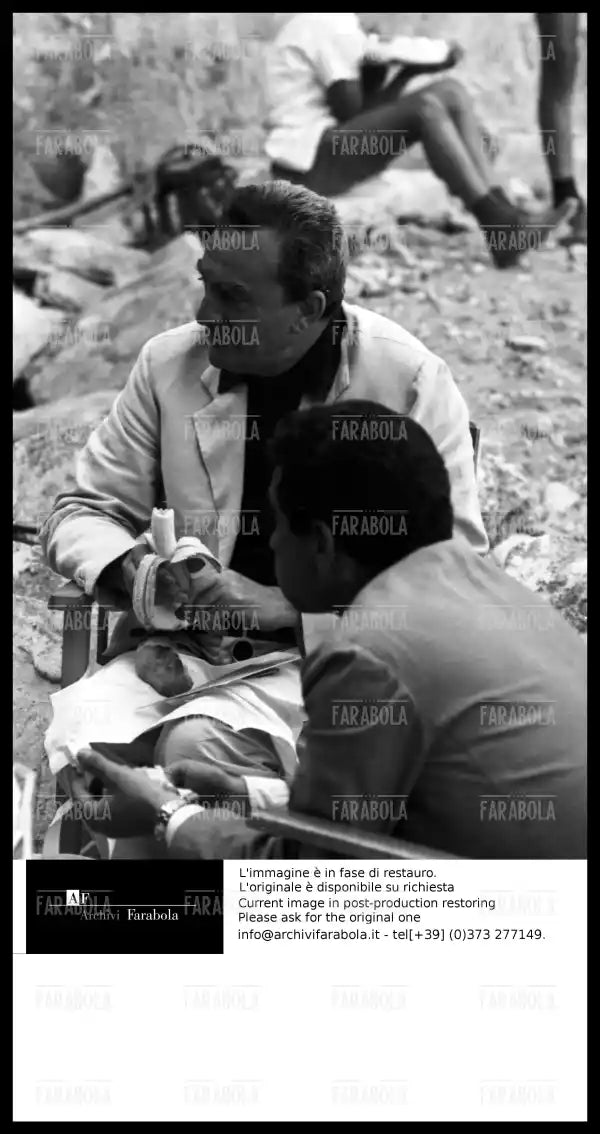 Luchino Visconti sul set del film Il Gattopardo, Palermo, 1962 - Farabola Immagine digitale