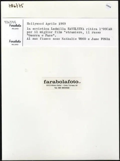 Ludmila Savelyeva Oscar 1969 Ft 35908 - Stampa 24x18 cm - Farabola Stampa ai sali d'argento (anni 90)