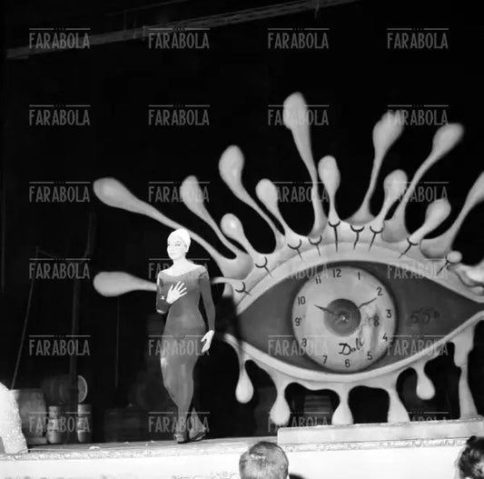Ludmilla Tcherina durante la performance di Salvador Dalì, Festival di Venezia, 1961 - Farabola Immagine digitale