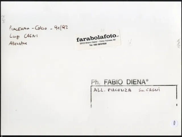 Luigi Cagni Piacenza 1991 - 1992 Ft 4524 - Stampa 24x18 cm - Farabola Stampa ai sali d'argento