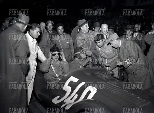 Luigi Fagioli su Osca 1100 cc, Mille Miglia, 1950 - Farabola Immagine digitale